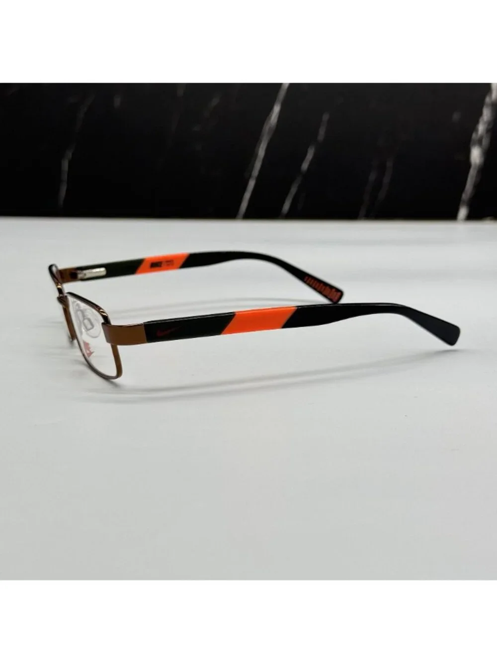 Nike 5573 218 Kids Eyeglasses Brown Orange NEW